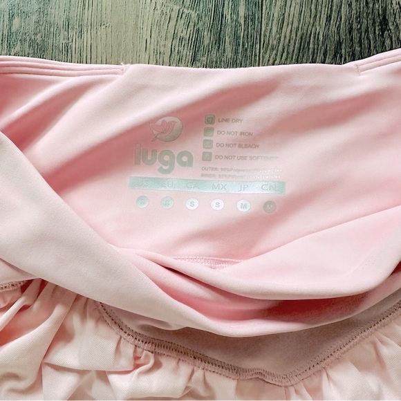 Luga Pink Pastel Tennis Skirt Mini w Shorts - Picture 5 of 5